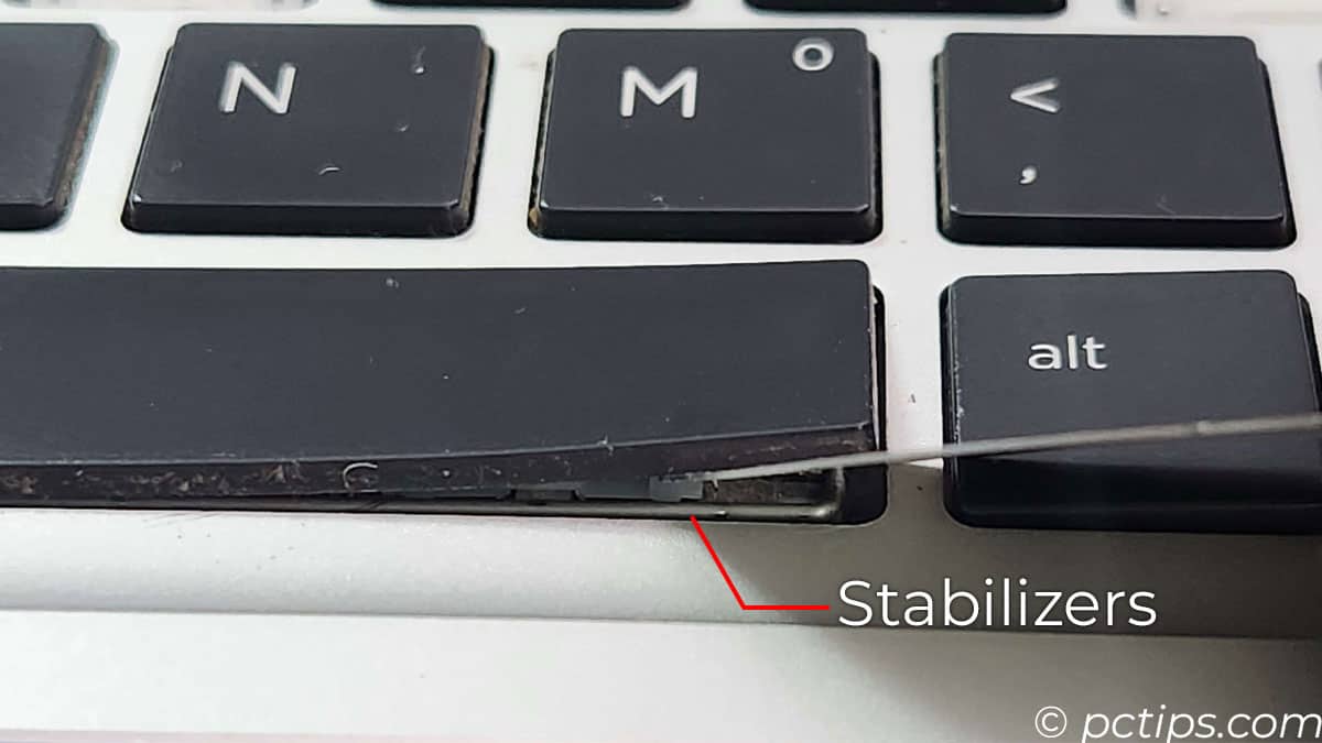 stabilizer on space key