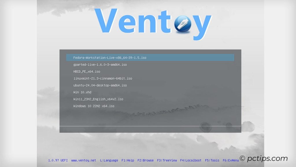 Ventoy-Boot-Menu
