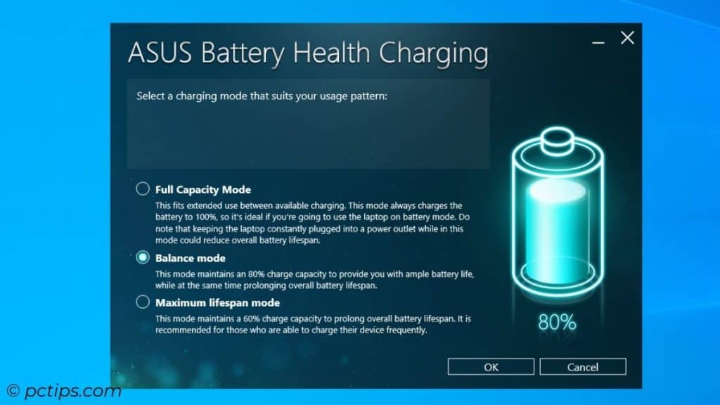 reduce the battery charge threshold