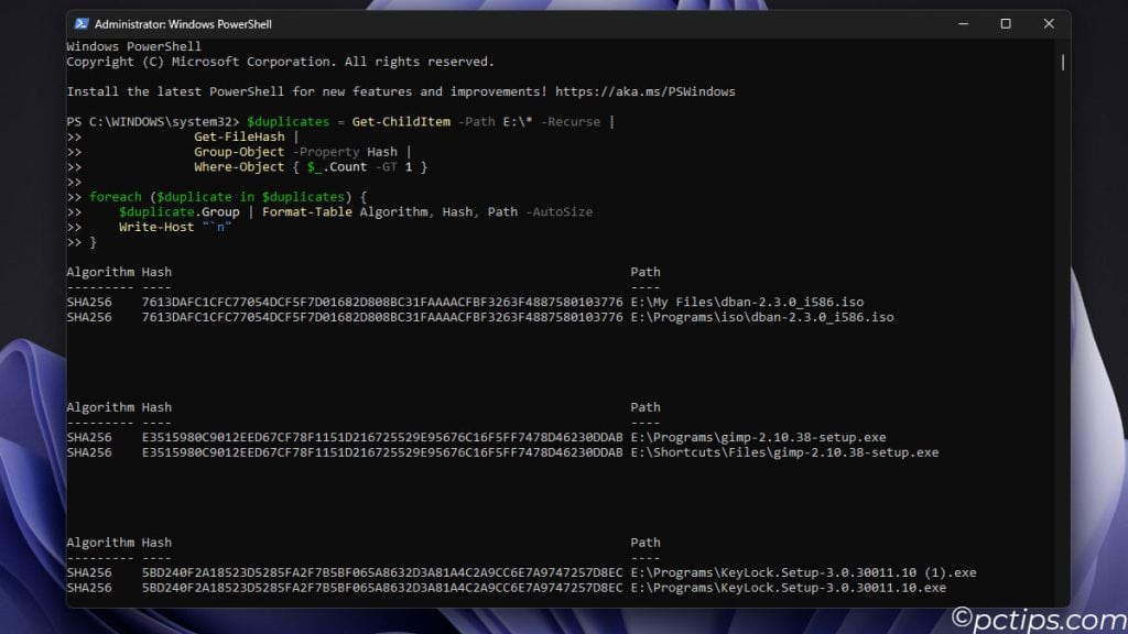 Find-Duplicate-Files-with-PowerShell