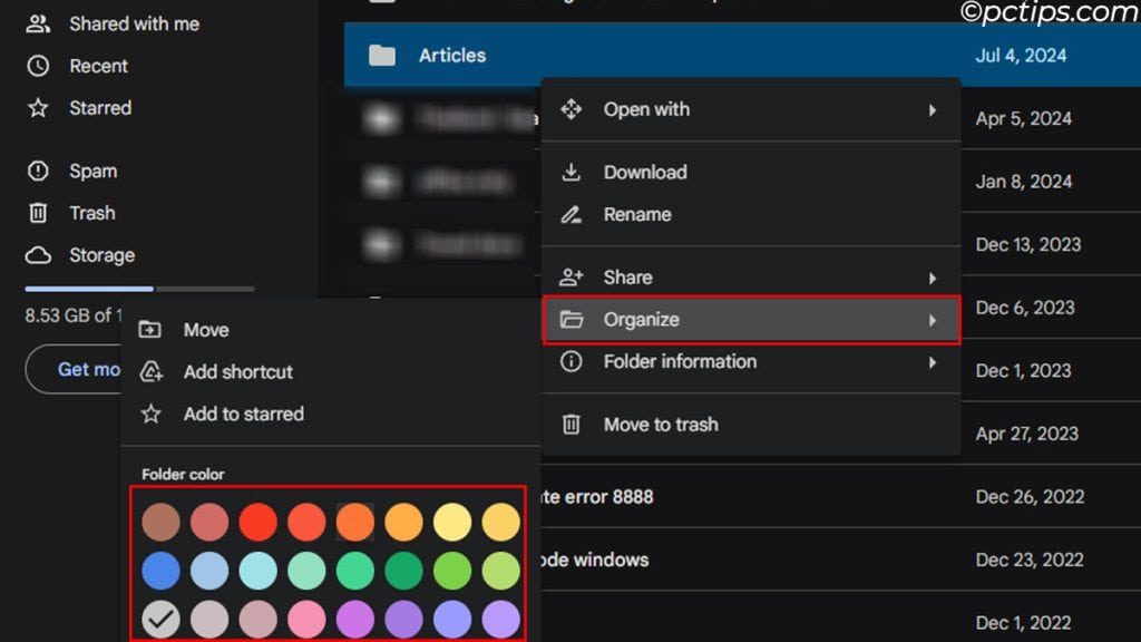 change folder color