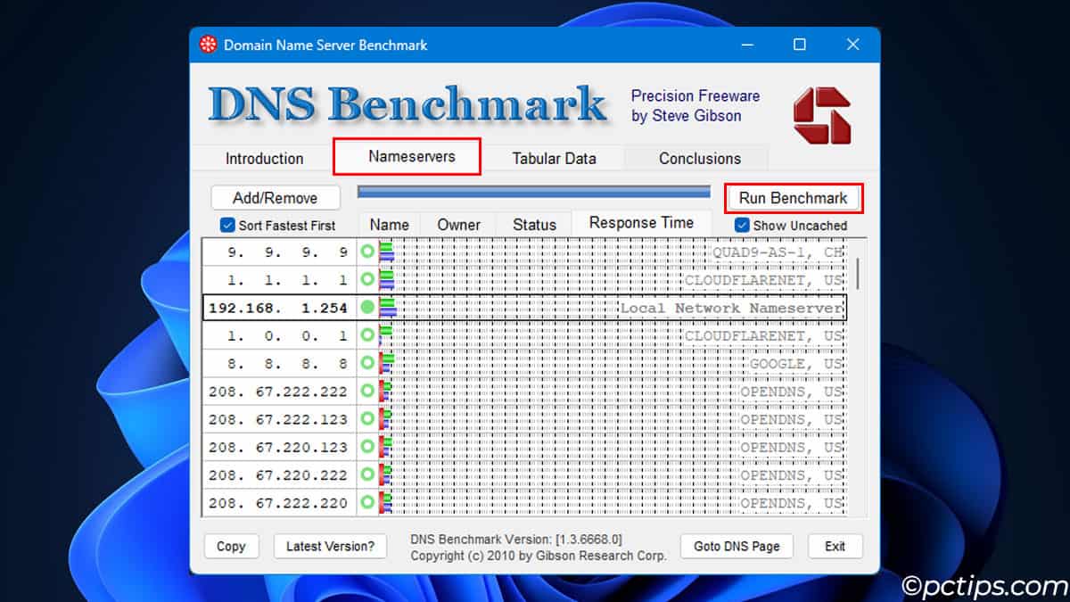 dns benchmarking application