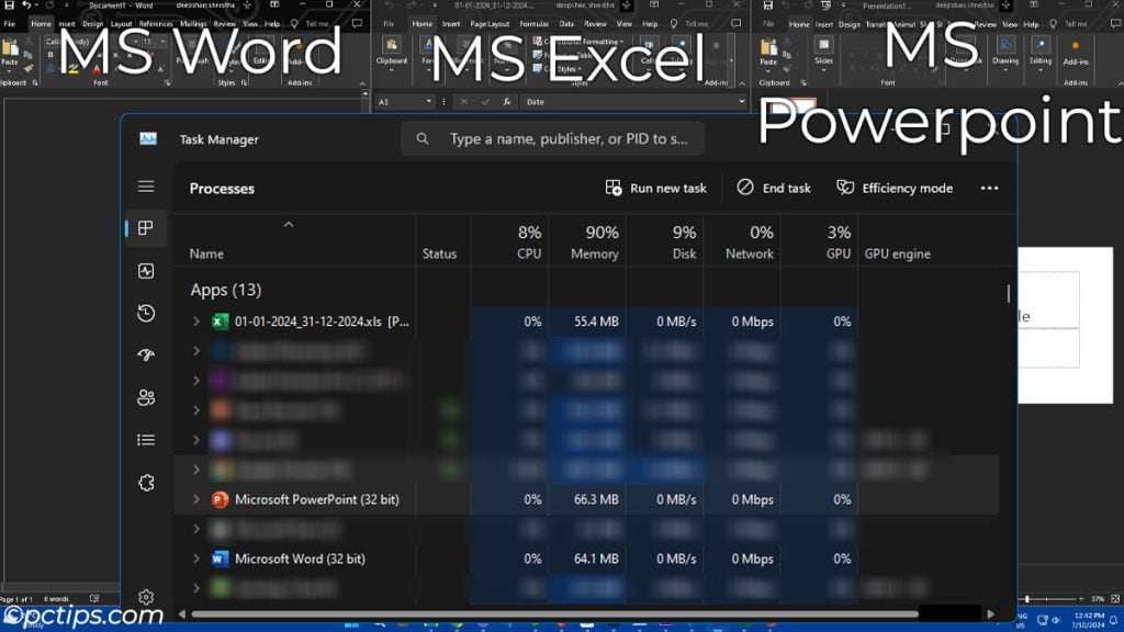 msoffice high ram usage