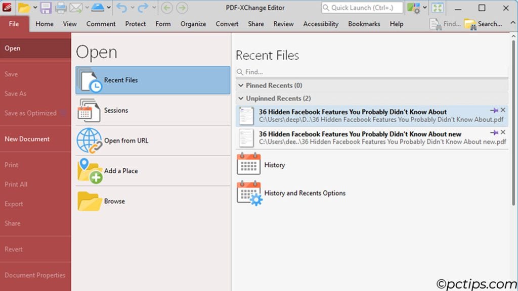 pdf xchange ui like word