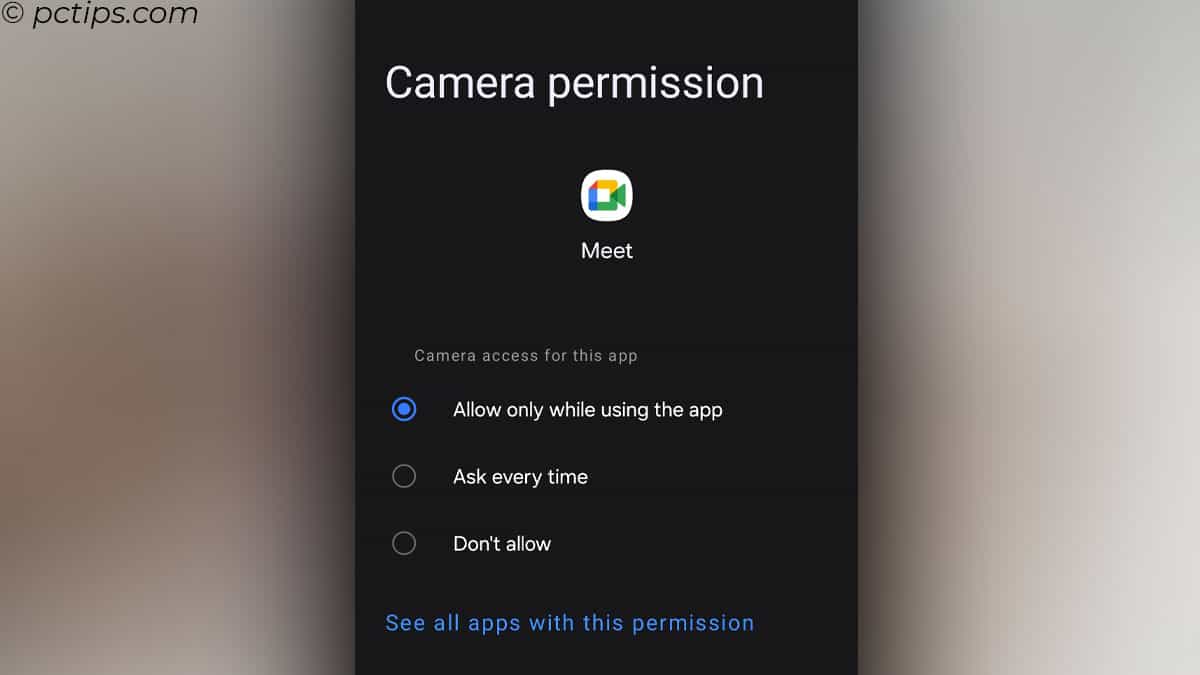 permission allow when using the app
