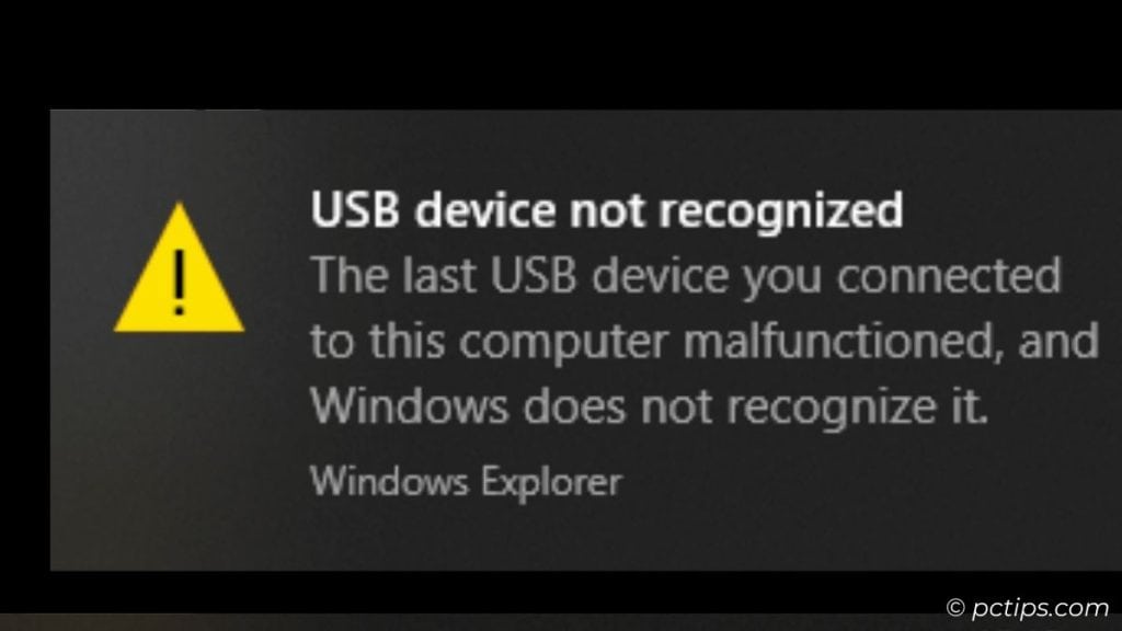 usb device not recognized