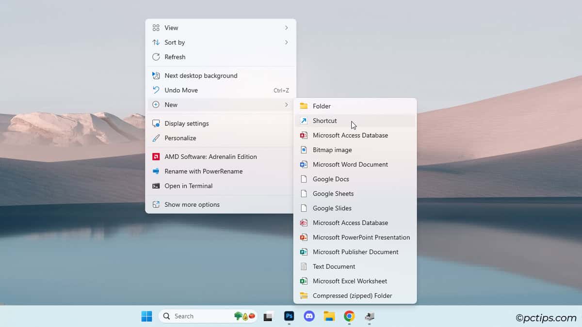 create-new-shortcut-on-desktop