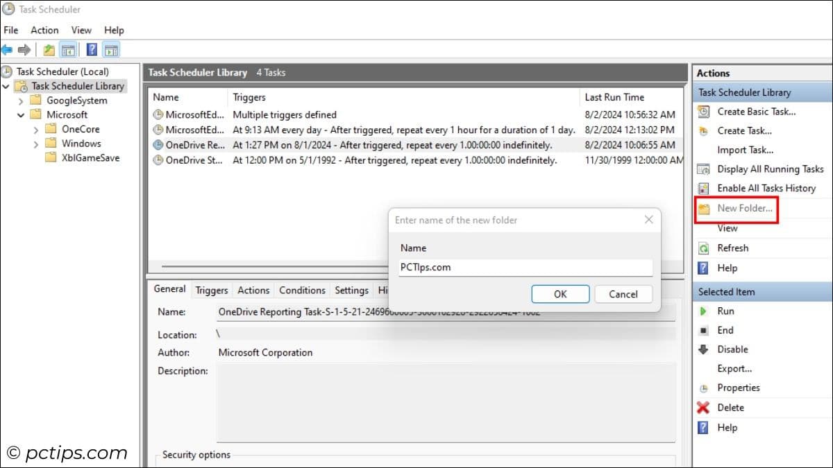 creating-new-folder-in-task-scheduler