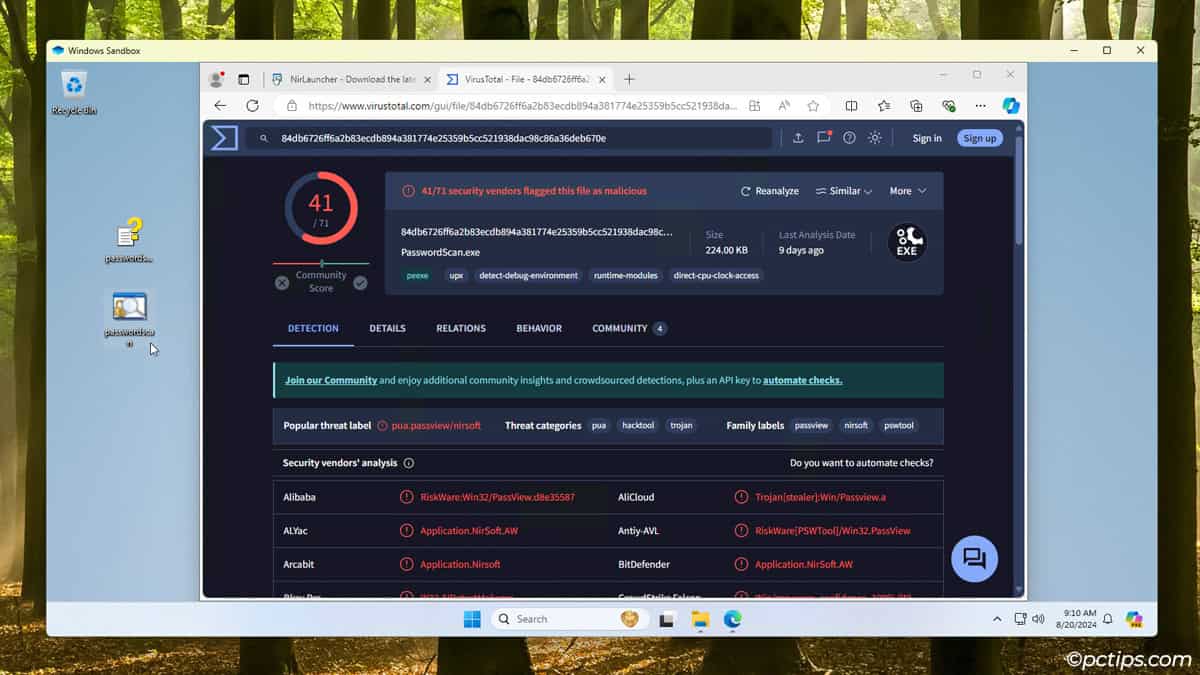 virustotal-in-windows-sandbox