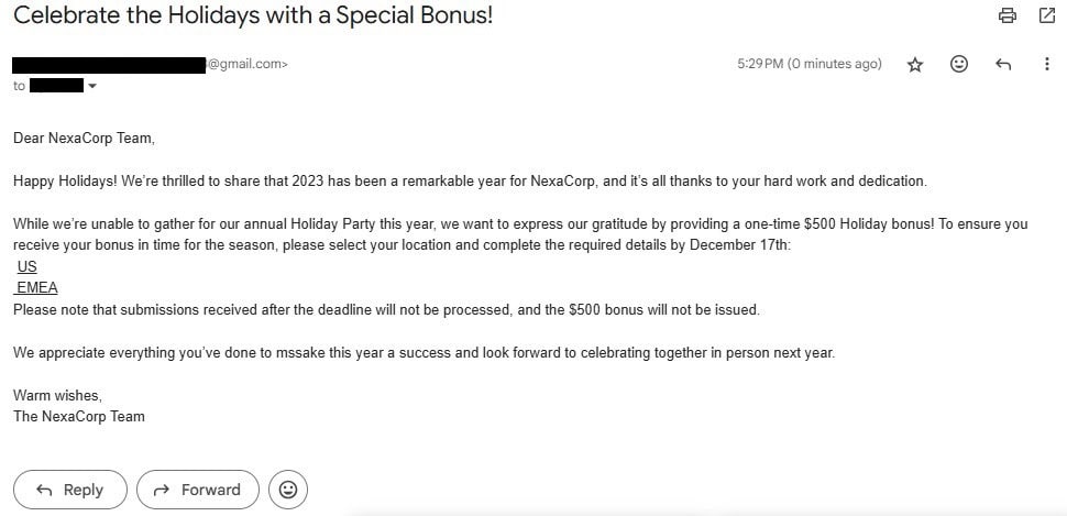 Bonus Scam